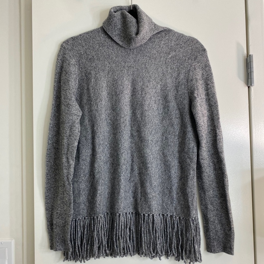 Aqua gray cashmere sweater